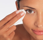 Blot excess Latisse eyelash solution