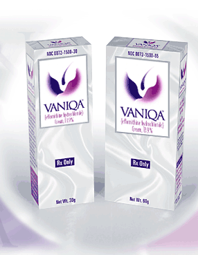 Vaniqa Cream pescription for the removal of unwanted women's facial hair- hirsutism